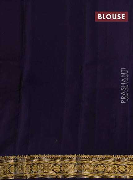 Maroon & Navy Blue Kanchipuram Silk - Buttas
