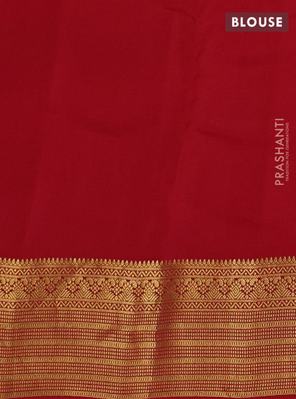 Sunset Orange & Red Kanchipuram Silk - Buttas