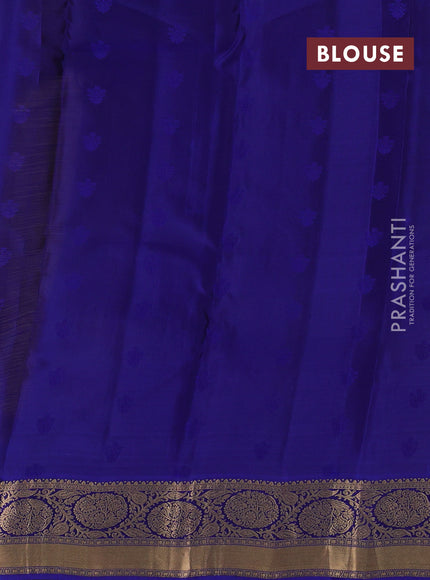 Mehendi Green & Blue Kanchipuram Silk - Buttas