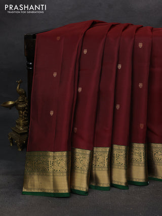 Maroon & Green Kanchipuram Silk - Buttas