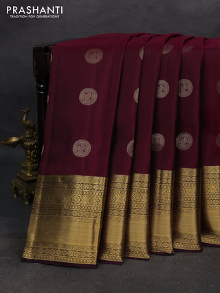 Maroon & Wine Kanchipuram Silk - Buttas