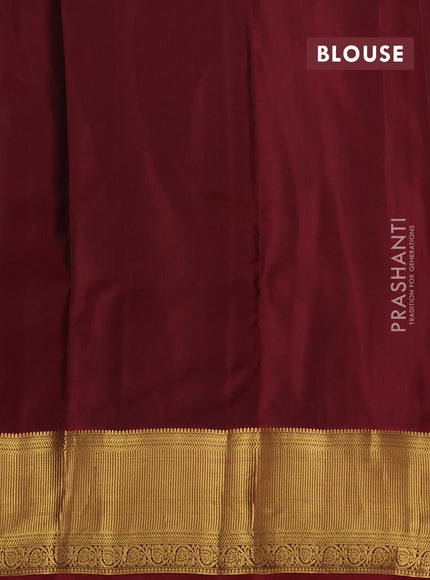Green & Maroon Kanchipuram Silk - Buttas
