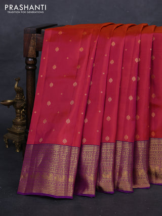 Pink & Purple Kanchipuram Silk - Buttas
