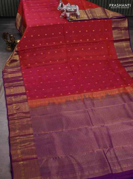 Pink & Purple Kanchipuram Silk - Buttas
