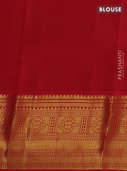 Black & Red Kanchipuram Silk - Weaves