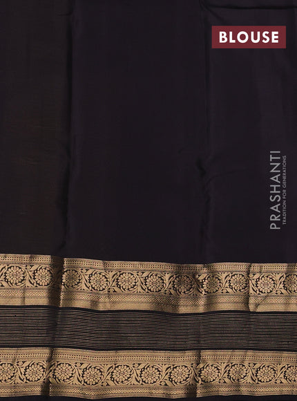 Mehendi Green & Jamun Kanchipuram Silk - Buttas