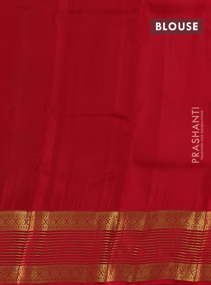 Green & Red Kanchipuram Silk - Buttas