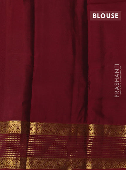 Elaichi Green & Maroon Kanchipuram Silk -  Buttas