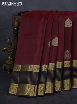 Maroon & Jamun Kanchipuram Silk - Buttas