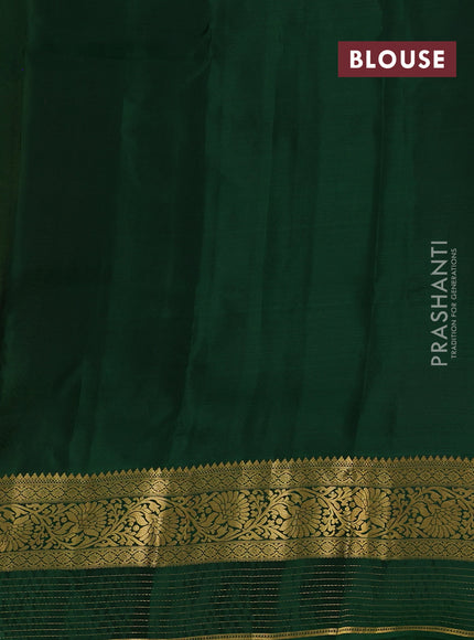 Mehendi Green & Green Kanchipuram Silk - Buttas