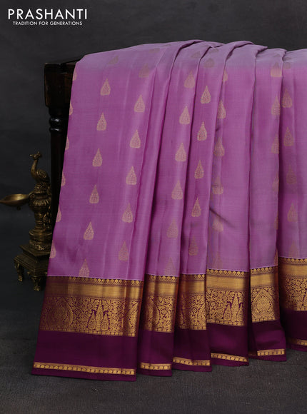 Lavender & Purple Kanchipuram Silk - Buttas