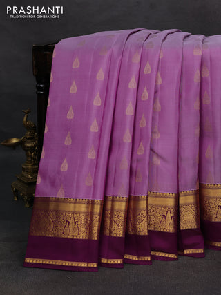 Lavender & Purple Kanchipuram Silk - Buttas