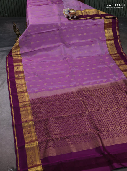 Lavender & Purple Kanchipuram Silk - Buttas