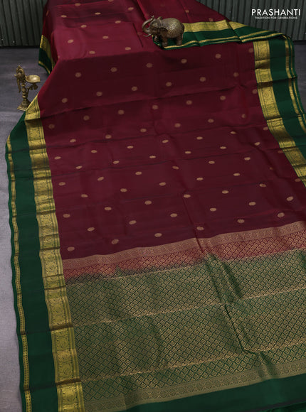 Maroon & Green Kanchipuram Silk - Buttas