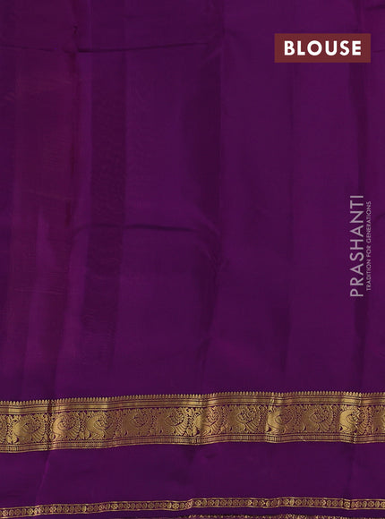 Mustard & Purple Kanchipuram Silk - Buttas