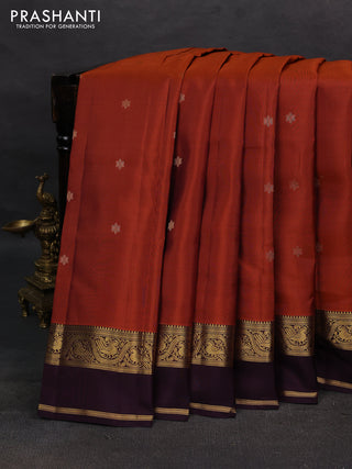 Rust & Wine Kanchipuram Silk - Buttas