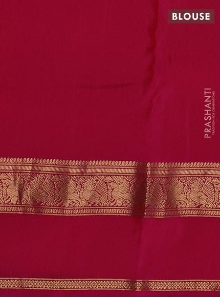 Mustard Yellow & Pink Kanchipuram Silk - Buttas