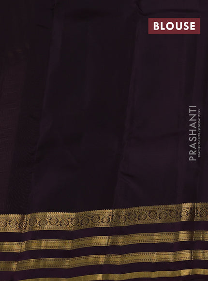 Peach & Wine Kanchipuram Silk - Weaves