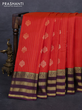Red & Wine Kanchipuram Silk - Weaves