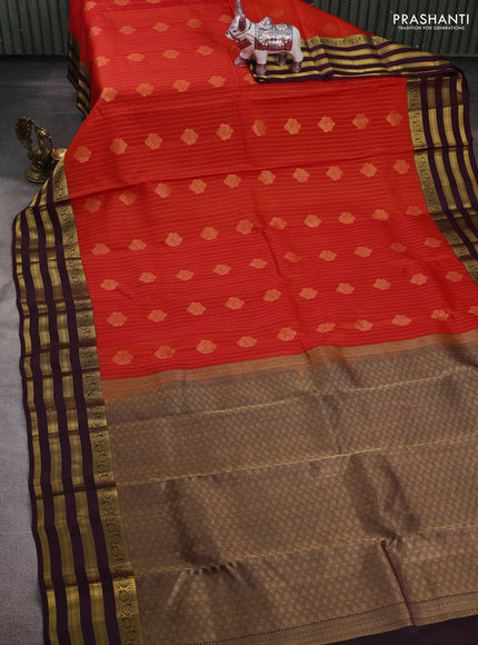 Red & Wine Kanchipuram Silk - Weaves