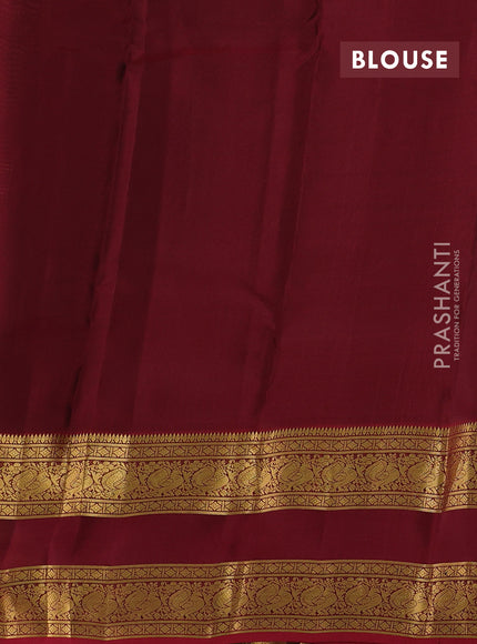 Green & Maroon Kanchipuram Silk - Buttas
