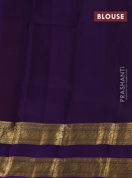 Rust & Purple Kanchipuram Silk - Buttas
