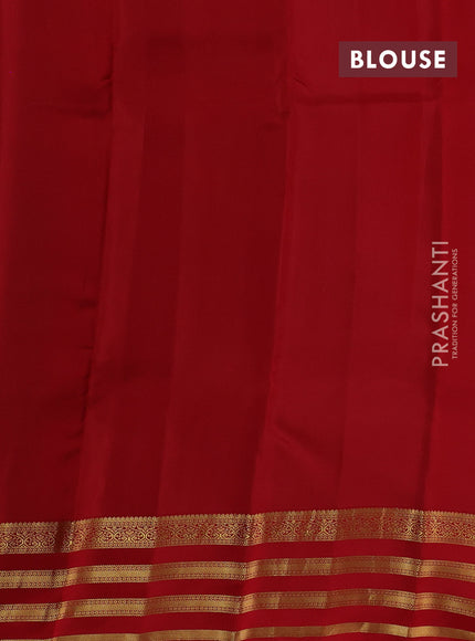 Black & Red Kanchipuram Silk - Buttas