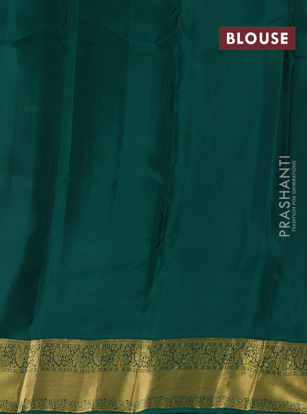 Magenta Pink & Green Kanchipuram Silk - Buttas