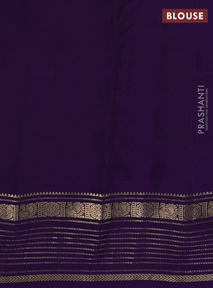 Purple Kanchipuram Silk - Checks