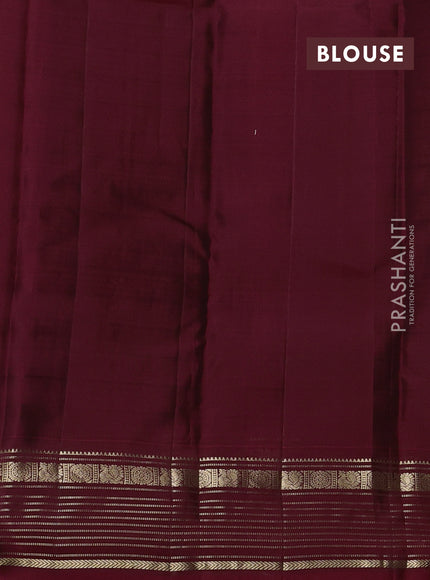Maroon Kanchipuram Silk - Checks