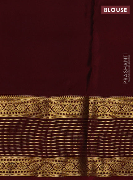 Mehendi Green & Maroon Kanchipuram Silk - Buttas