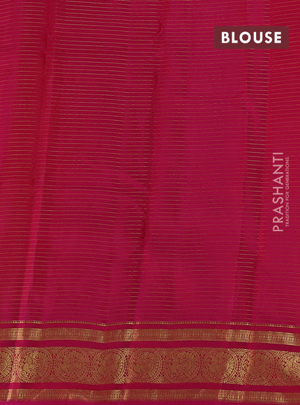 Sunset Orange & Pink Kanchipuram Silk - Checks