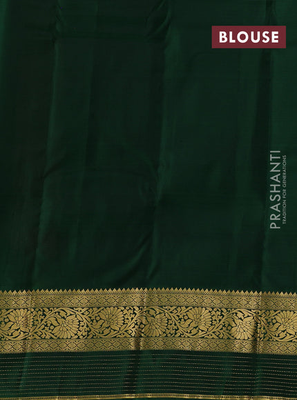 Magenta Pink & Green Kanchipuram Silk - Buttas