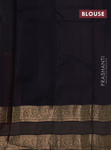 Rust & Black Kanchipuram Silk - Buttas