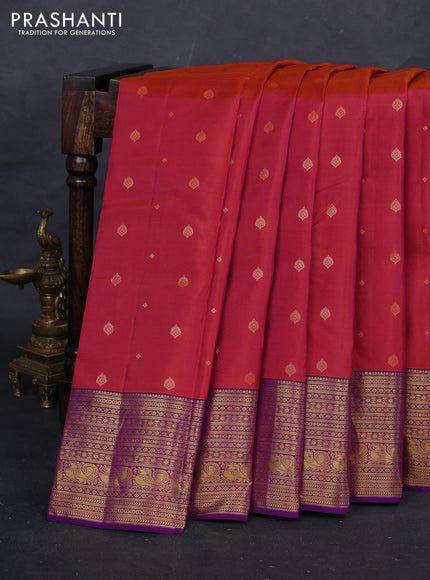 Pink & Purple Kanchipuram Silk - Buttas