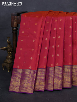 Pink & Purple Kanchipuram Silk - Buttas