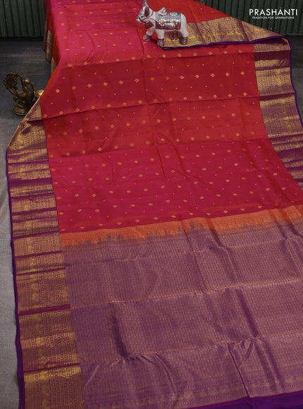 Pink & Purple Kanchipuram Silk - Buttas