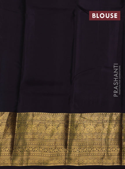 Teal Green & Jamun Kanchipuram Silk - Buttas