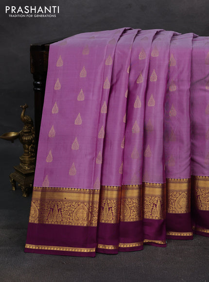 Lavender & Purple Kanchipuram Silk - Buttas