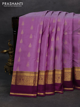 Lavender & Purple Kanchipuram Silk - Buttas