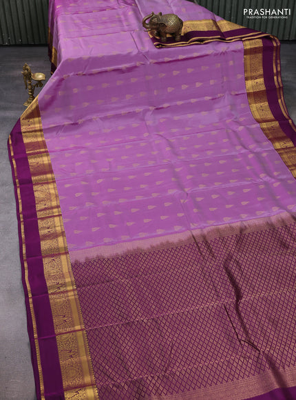 Lavender & Purple Kanchipuram Silk - Buttas