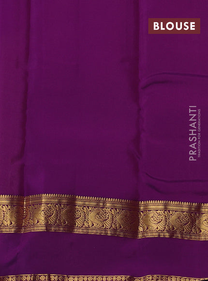 Mustard & Purple Kanchipuram Silk - Buttas