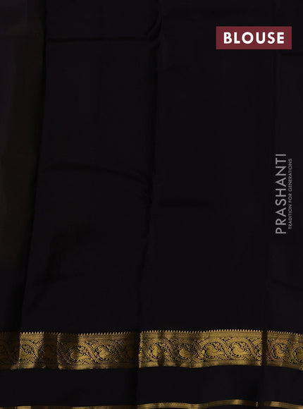 Mehendi Green & Coffee Brown Kanchipuram Silk - Buttas