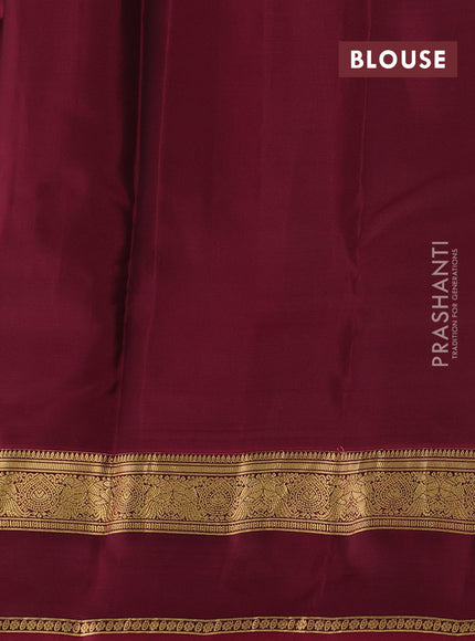Green & Maroon Kanchipuram Silk - Buttas