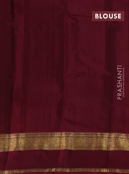 Sap Green & Maroon Kanchipuram Silk - Buttas