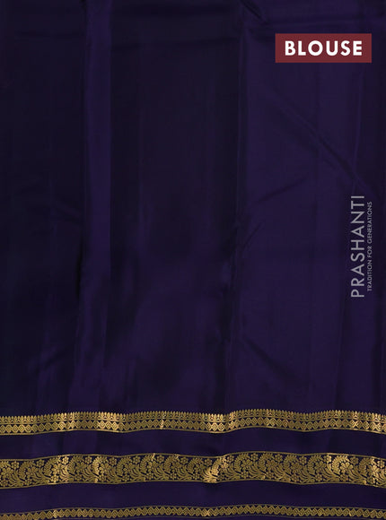 Green & Navy Blue Kanchipuram Silk - Buttas