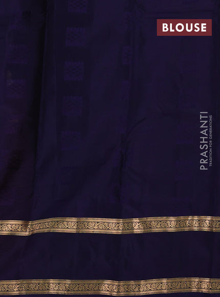 Maroon & Navy Blue Kanchipuram Silk - Weaves