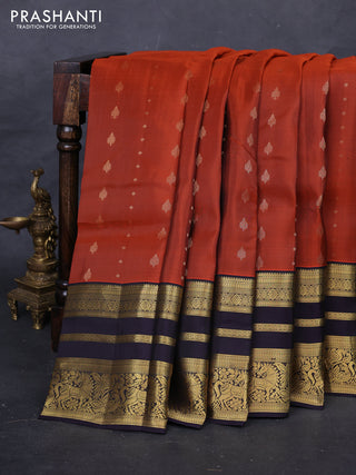 Rust & Jamun Kanchipuram Silk - Weaves