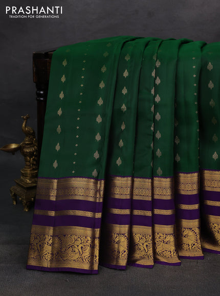 Green & Purple Kanchipuram Silk - Weaves