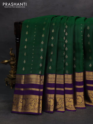 Green & Purple Kanchipuram Silk - Weaves